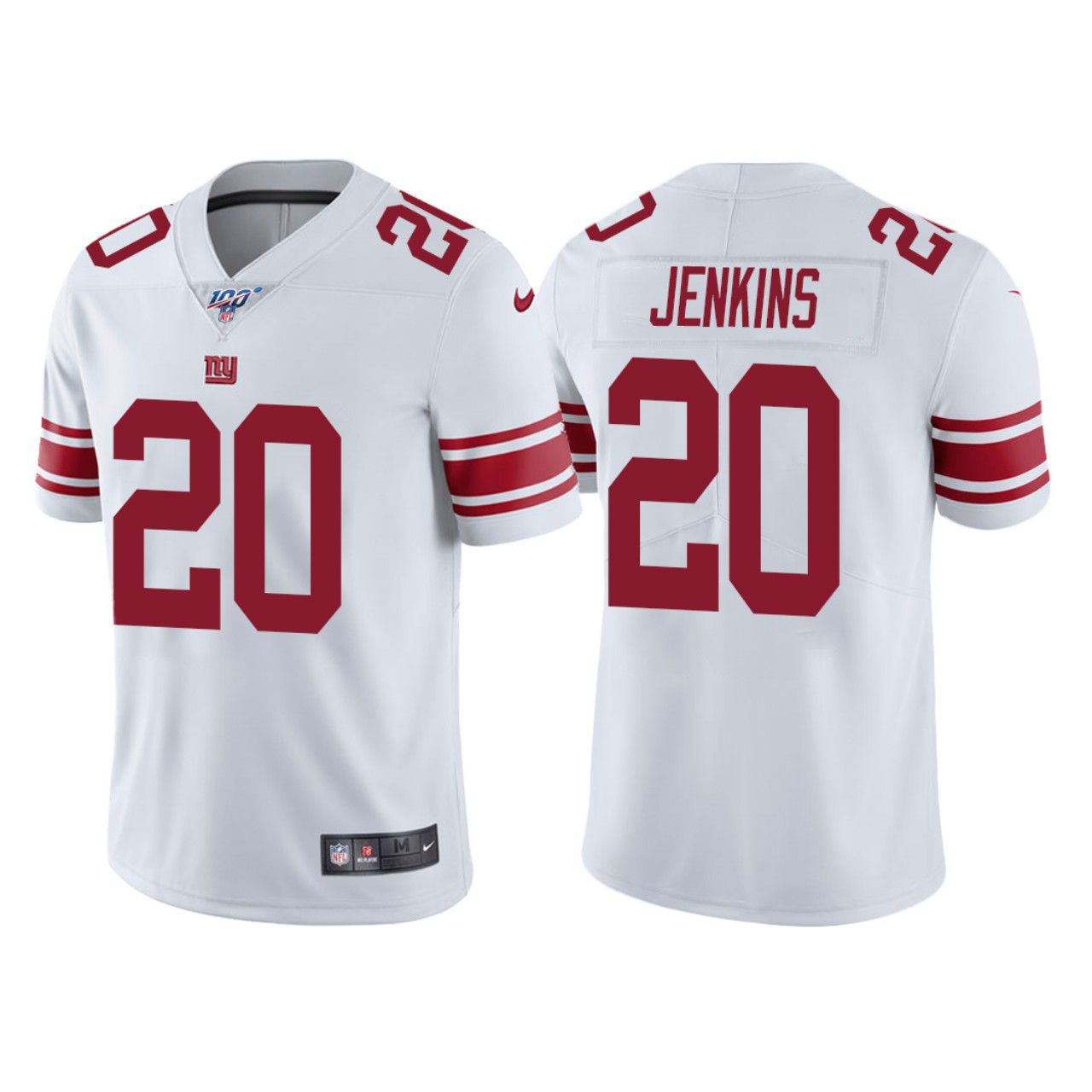 Men New York Giants #20 Janoris Jenkins Nike White 100th Vapor Limited NFL Jersey->new york giants->NFL Jersey